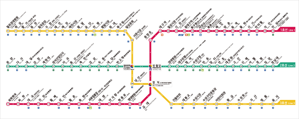 Subway Map of Daegu