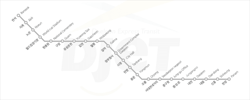 Subway Map of Daejeon