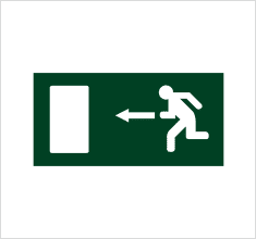 Emergency exit on left