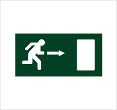 Emergency exit on right